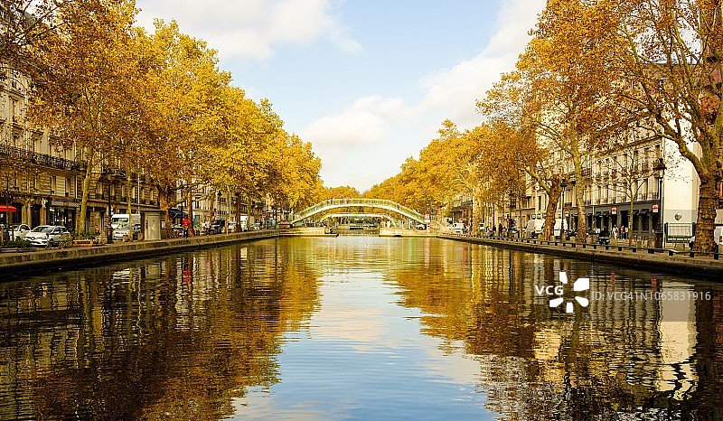 巴黎圣马丁运河图片素材