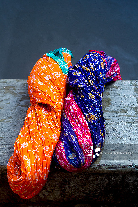 彩色印度纱丽图片素材