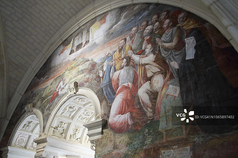描绘基督复活的壁画，会议室图片素材