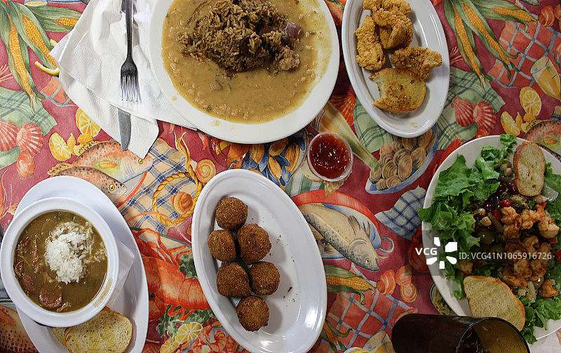 卡真美食，路易斯安那州，美国图片素材