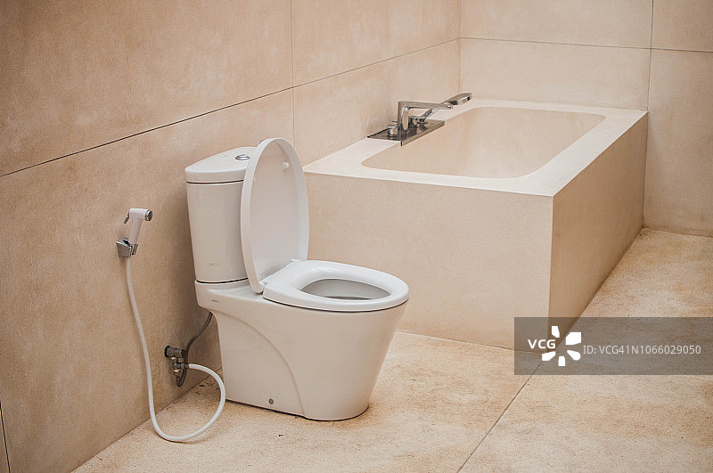 现代浴室的复古设计图片素材