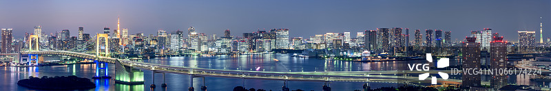东京彩虹桥全景图片素材