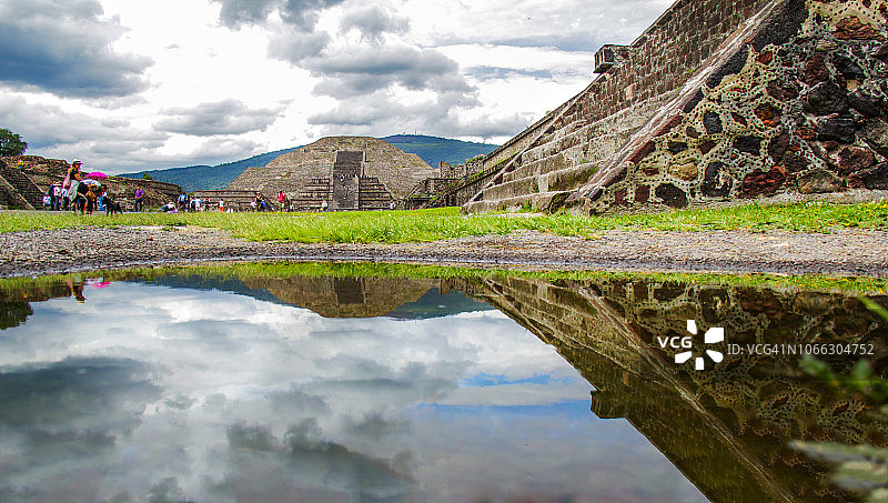 墨西哥墨西哥城附近的特奥蒂瓦坎金字塔图片素材