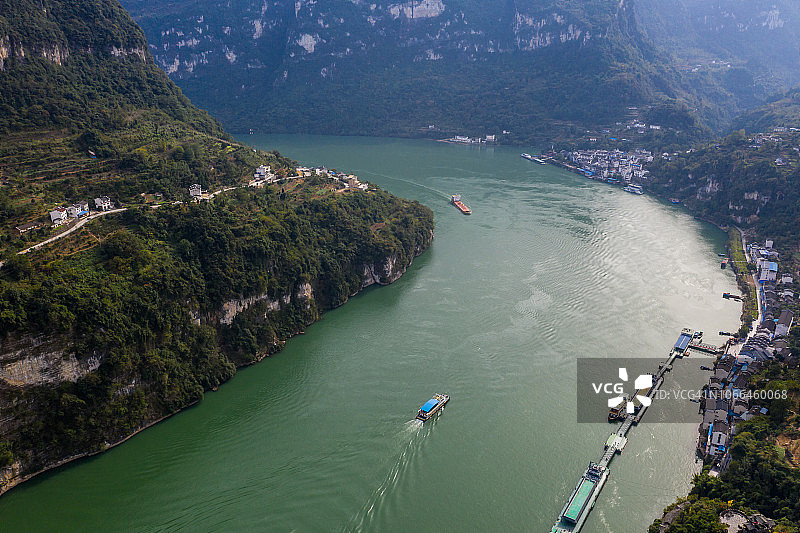 俯瞰长江三峡景区图片素材