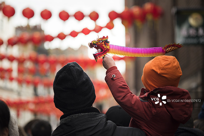 中国新年，伦敦唐人街，2017年图片素材