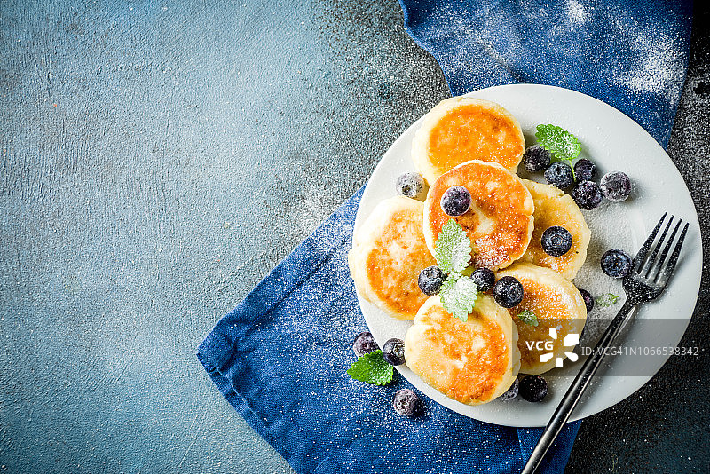 自制奶酪薄煎饼图片素材