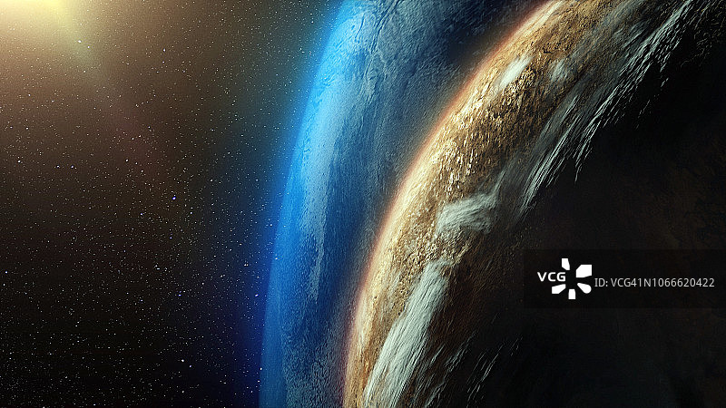 太阳系之外的未知行星图片素材