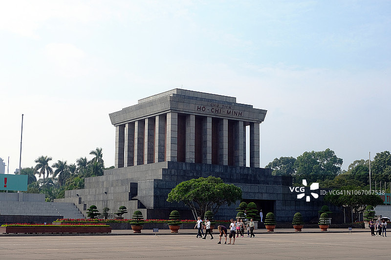 越南河内胡志明陵墓外观图片素材