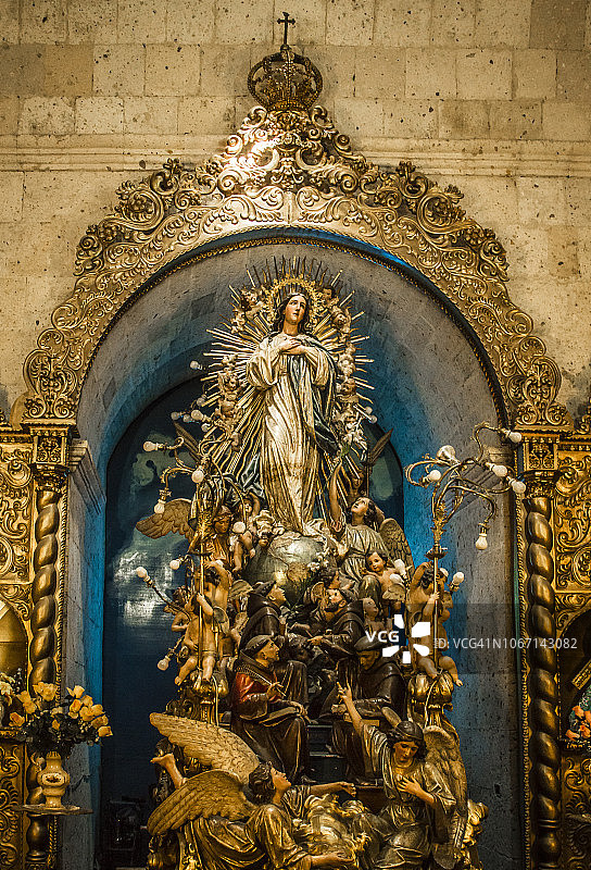 秘鲁阿雷基帕圣弗朗西斯科教堂图片素材