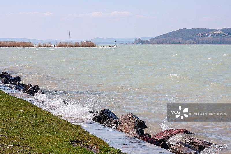 在巴拉顿湖的芦苇丛中放松身心，匈牙利风光图片素材