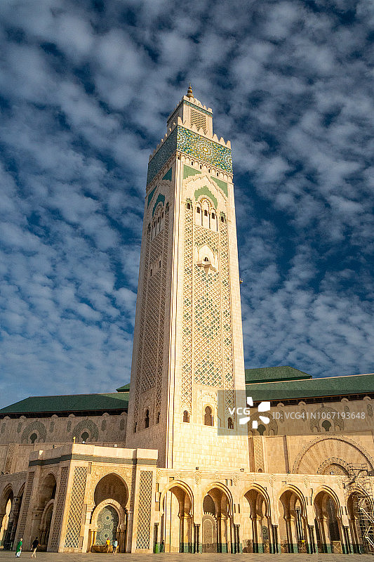 卡萨布兰卡哈桑二世清真寺宣礼塔图片素材