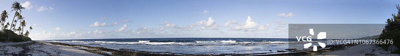 法属波利尼西亚的热带岛屿和海洋风光全景照片图片素材