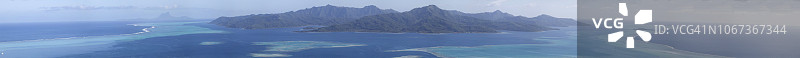 法属热带岛屿和海洋的风景全景照片图片素材