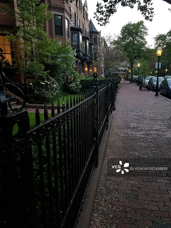 波士顿的Beacon街图片素材