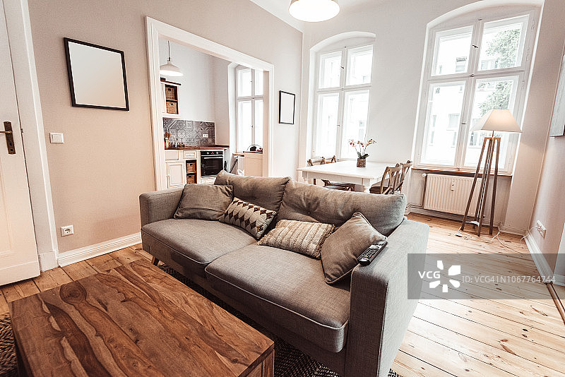 舒适客厅的室内景观图片素材