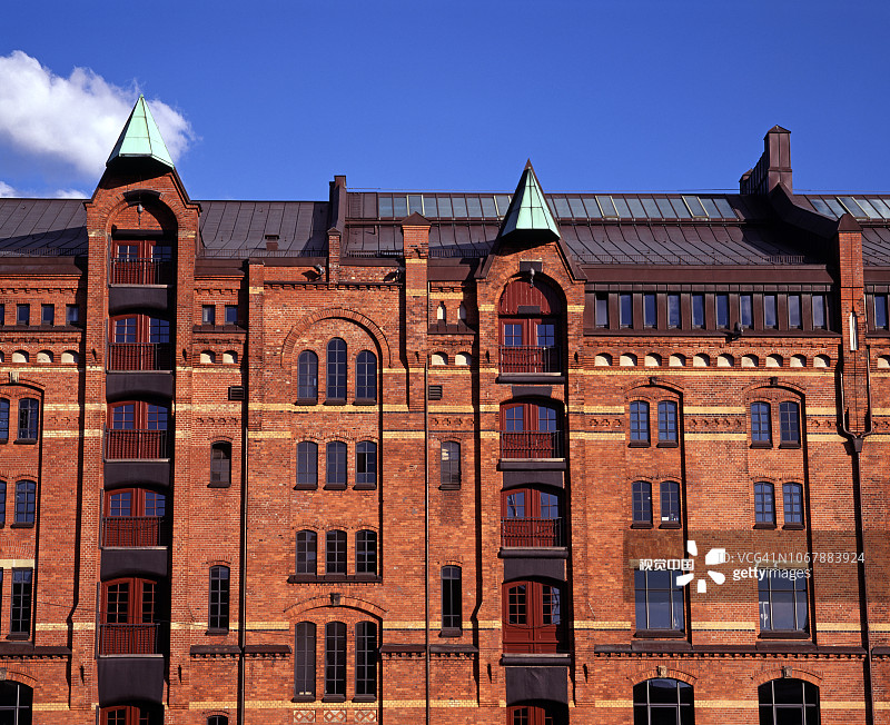 仓库城砖砌建筑外墙图片素材