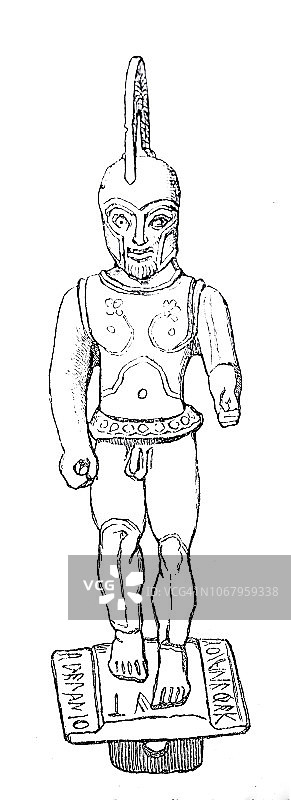 希腊战士正面图图片素材