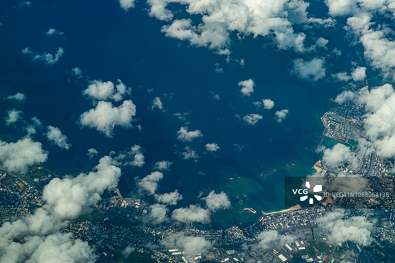 冲绳县东海航拍景观图片素材