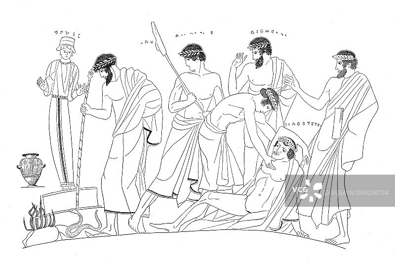 菲洛克忒忒斯被蛇咬伤图片素材