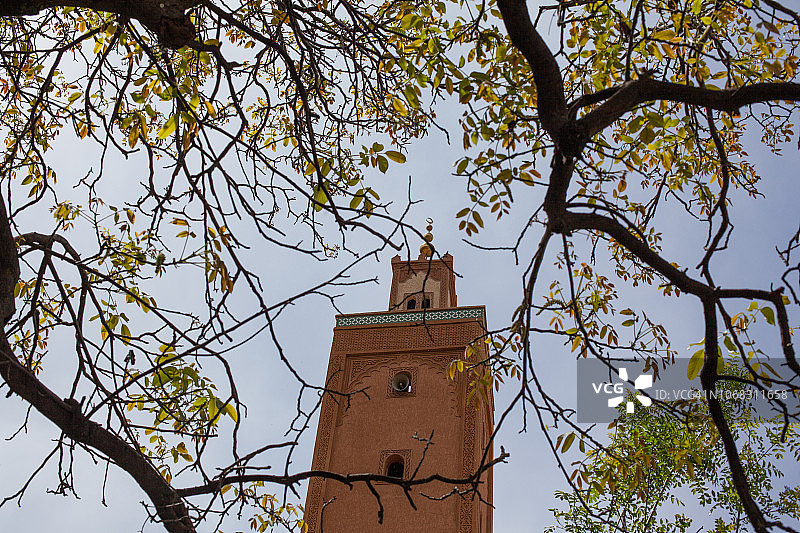 摩洛哥阿特拉斯山脉的清真寺图片素材