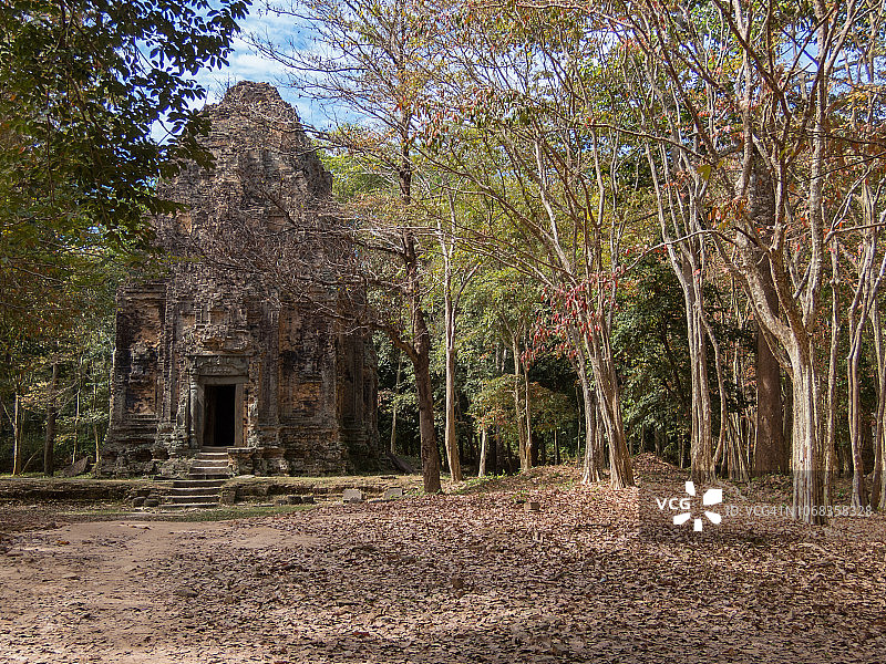 柬埔寨磅同省三波坡雷古寺涅槃寺图片素材