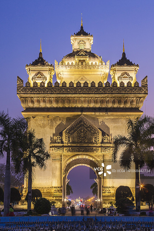 老挝万象凯旋门图片素材