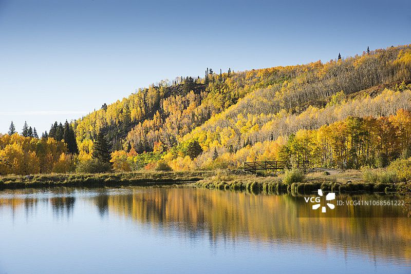 格兰德梅萨湖秋景图片素材