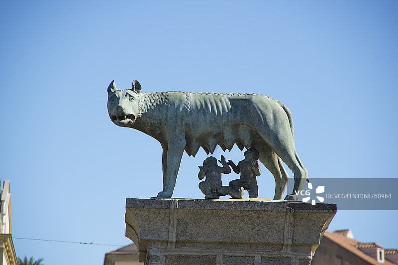 西班牙埃斯特雷马杜拉梅里达的卡皮托利尼狼图片素材