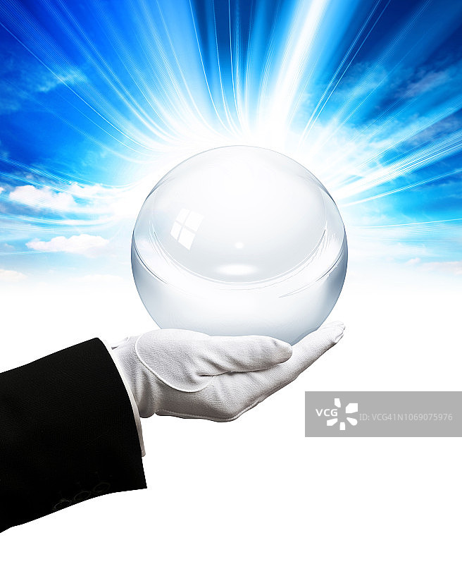 手中的水晶球图片素材