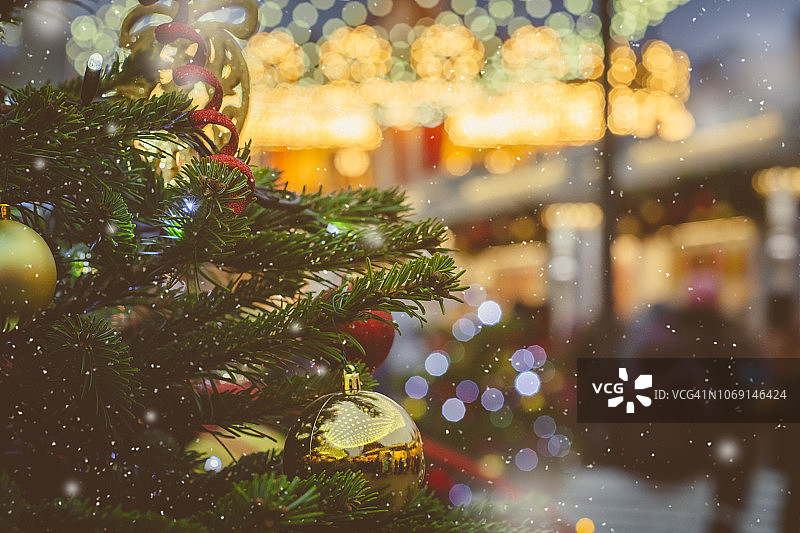 圣诞城市景观背景图片素材