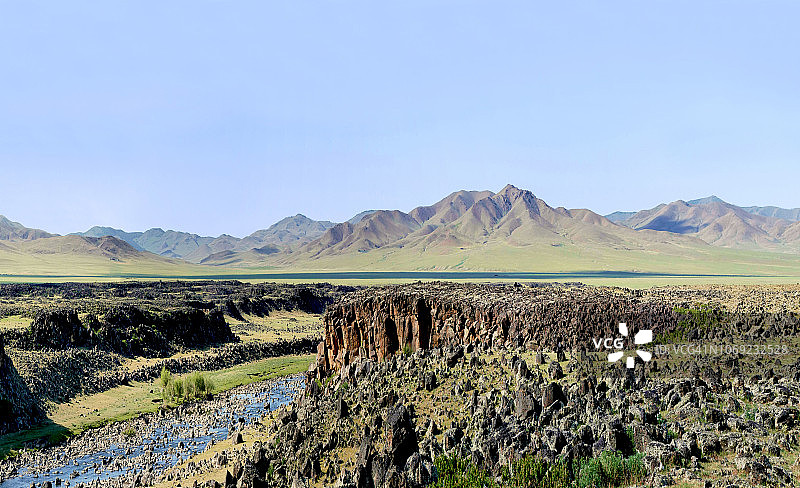 鄂尔浑河，蒙古图片素材