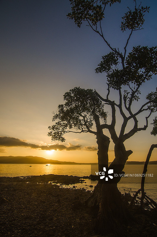 千岛屿日落图片素材