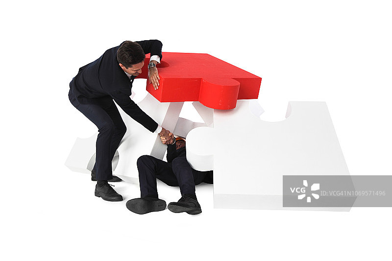 商人帮助同事图片素材