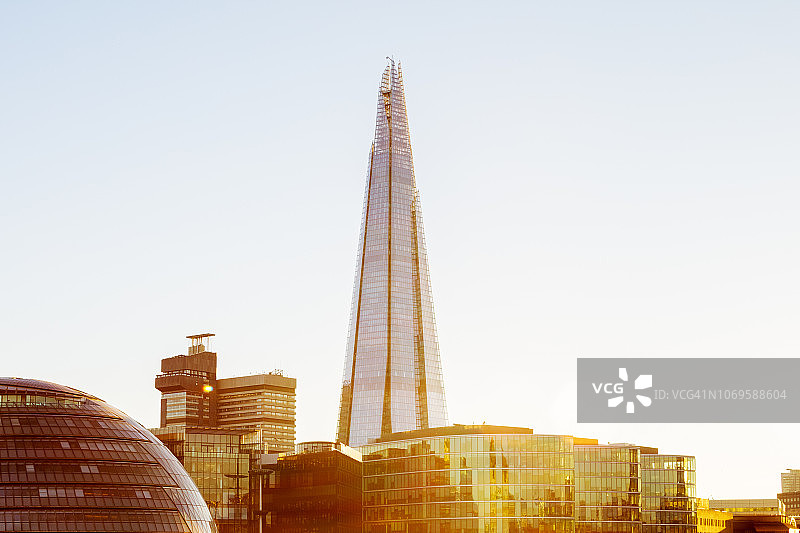 伦敦南华克区日落天际线图片素材