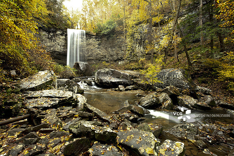 作为辅助材料艺术的瀑布图片素材