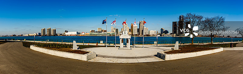 加拿大安大略省温莎市河滨图片素材