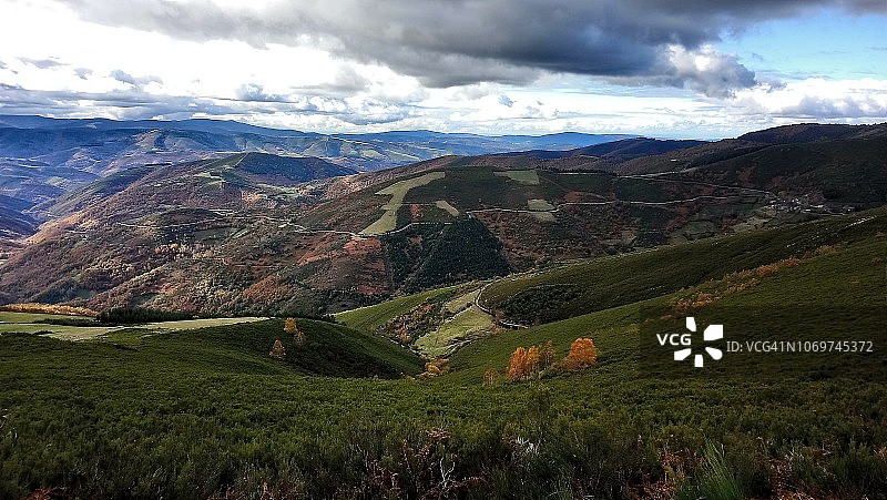 安卡雷斯山脉，西班牙加利西亚图片素材