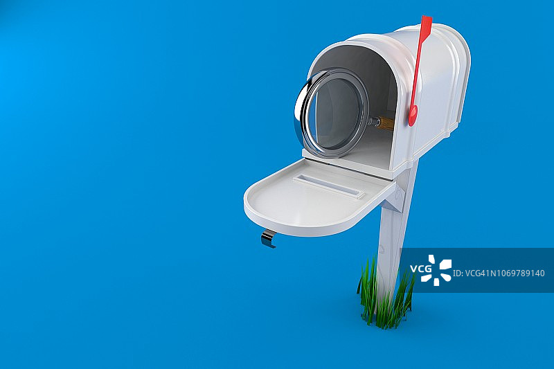 邮箱内的放大镜图片素材