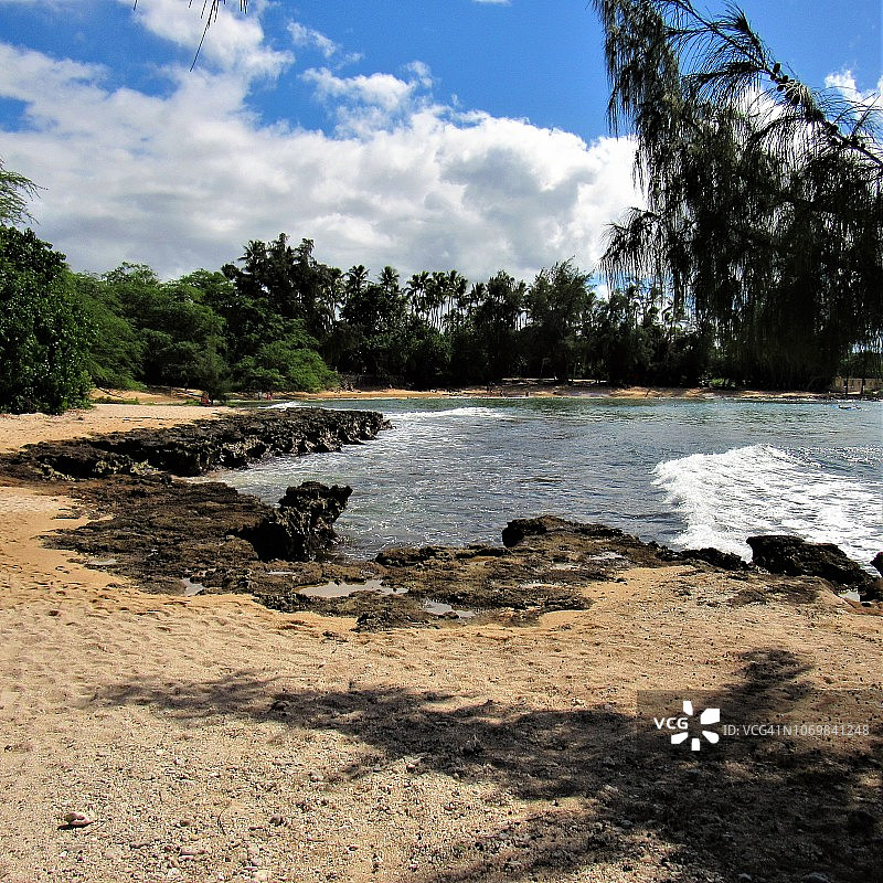 瓦胡岛哈雷瓦普阿埃纳角海滩公园图片素材