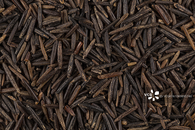 黑色野生稻米背景图片素材