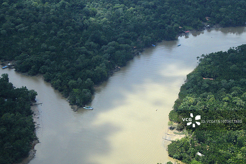贝伦附近亚马逊河航拍图片素材