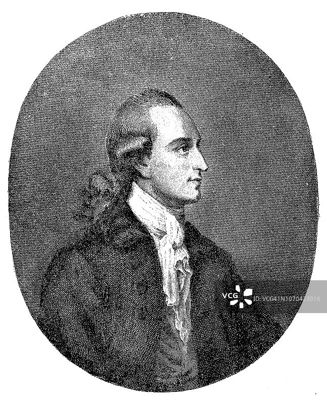 约翰·沃尔夫冈·冯·歌德，德国作家和政治家图片素材