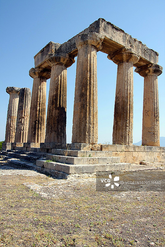 希腊科林斯阿波罗神庙遗址图片素材