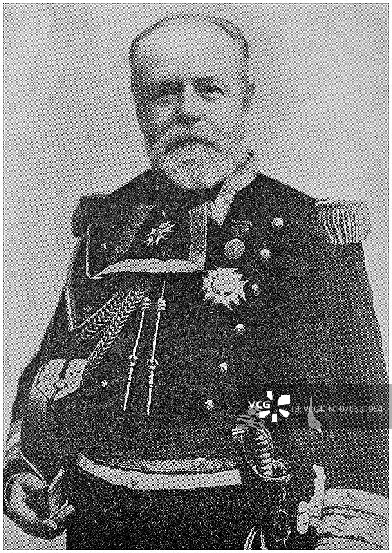 海军上将塞尔韦拉古董照片图片素材