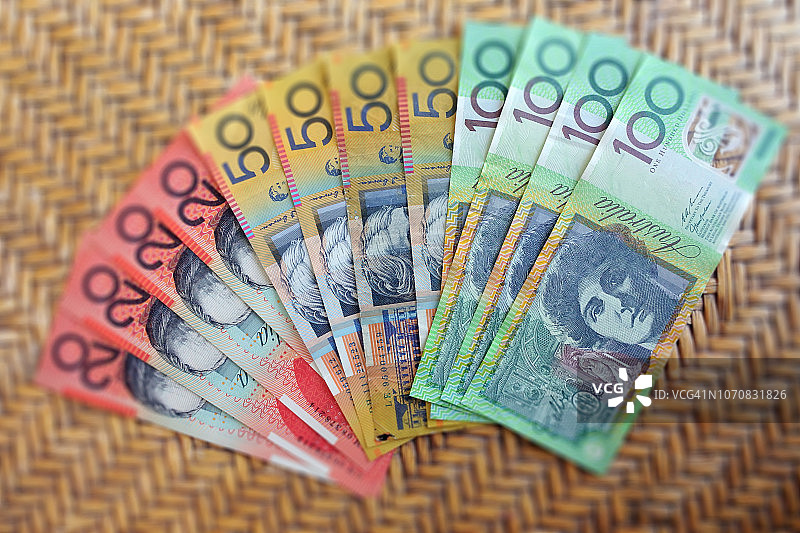 澳大利亚元货币纸币图片素材