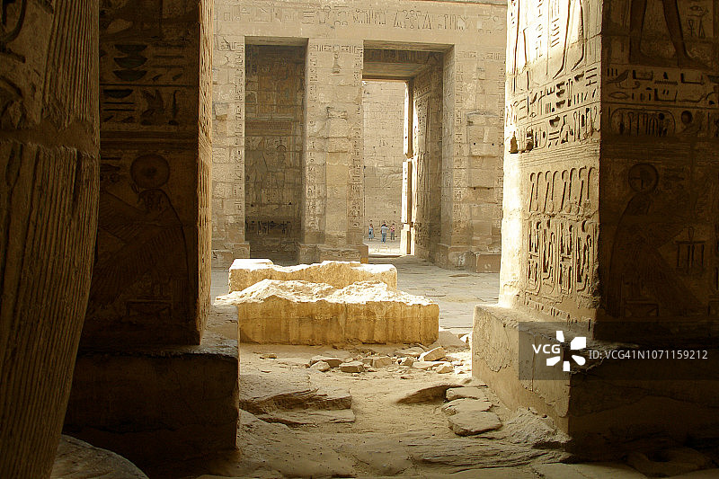 埃及新王国时期的拉美西斯三世神庙图片素材