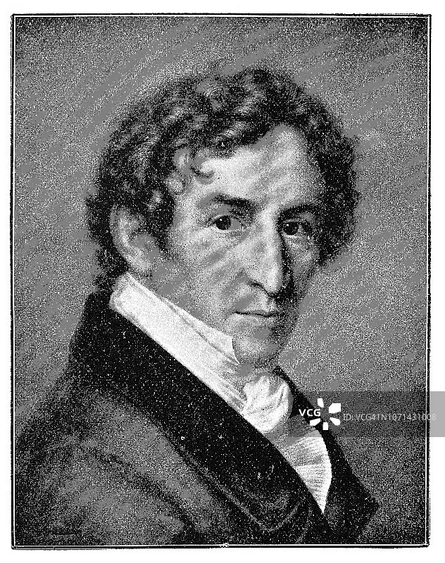 路德维希·德夫里恩（德国演员，莎士比亚和席勒作品演员）图片素材