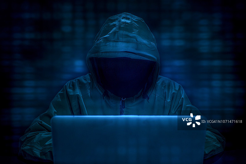 电脑黑客或网络攻击概念背景图片素材