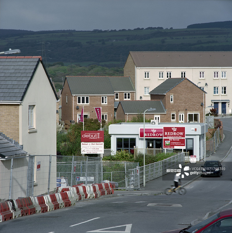 南威尔士乡村地区的新住宅开发项目图片素材
