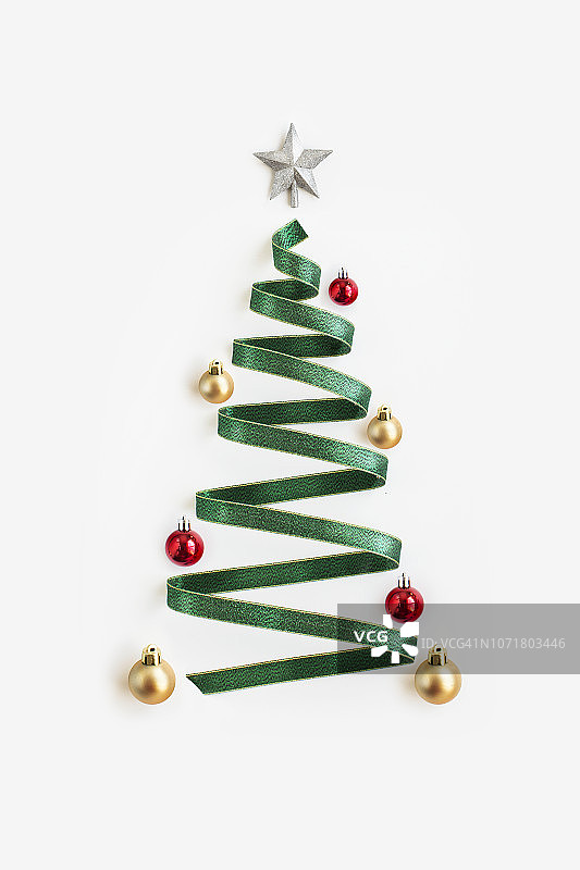 圣诞树装饰静物概念图片素材